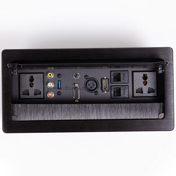 Hộp điện âm bàn USB, VGA, HDMI, Lan... hợp kim cao cấp DL L0215 4 duc long tech