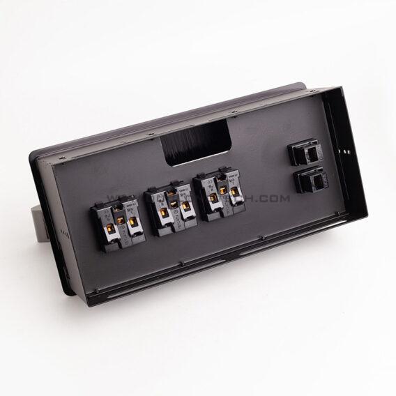 Hộp điện âm bàn 3 Power, 2 Lan hợp kim cao cấp DL L0216 7 duc long tech