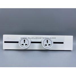 Combo ổ cắm thanh ray DL: ray lắp nổi/chìm dài 40cm + 2 ổ cắm điện đa năng