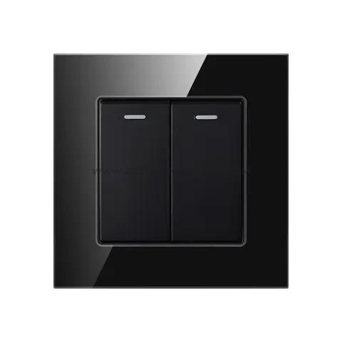 Công tắc âm tường chuẩn vuông mặt kính cường lực Tenko TK-F71-D 6 TK F71 D 02B
