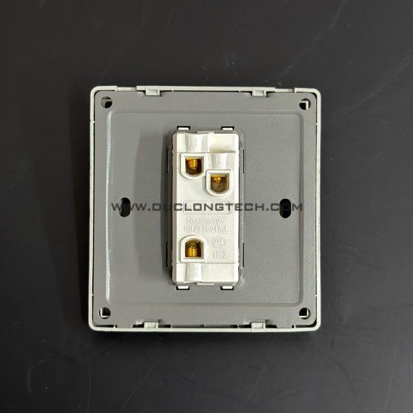 Công Tắc Điện Âm Tường Tràn Viền Màu Xám, Chất Liệu Nhựa 3 G1G01 2