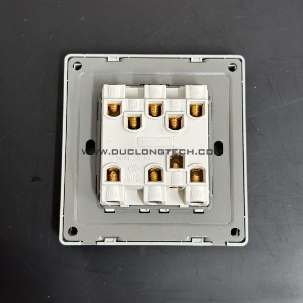 Công Tắc Điện Âm Tường Tràn Viền Màu Xám, Chất Liệu Nhựa 9 G1G03 2