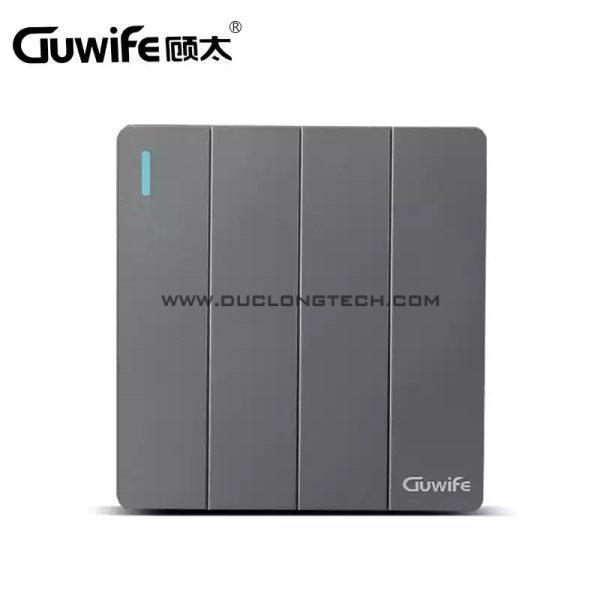 Công Tắc Điện Âm Tường Tràn Viền Màu Xám, Chất Liệu Nhựa 10 G1G04
