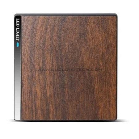 Ổ Cắm Công Tắc Điện Âm Tường Giả Vân Gỗ Chuẩn Vuông H10