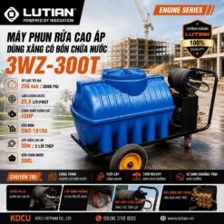 Máy phun rửa cao áp dùng xăng có bồn chứa nước Lutian 3WZ-300T