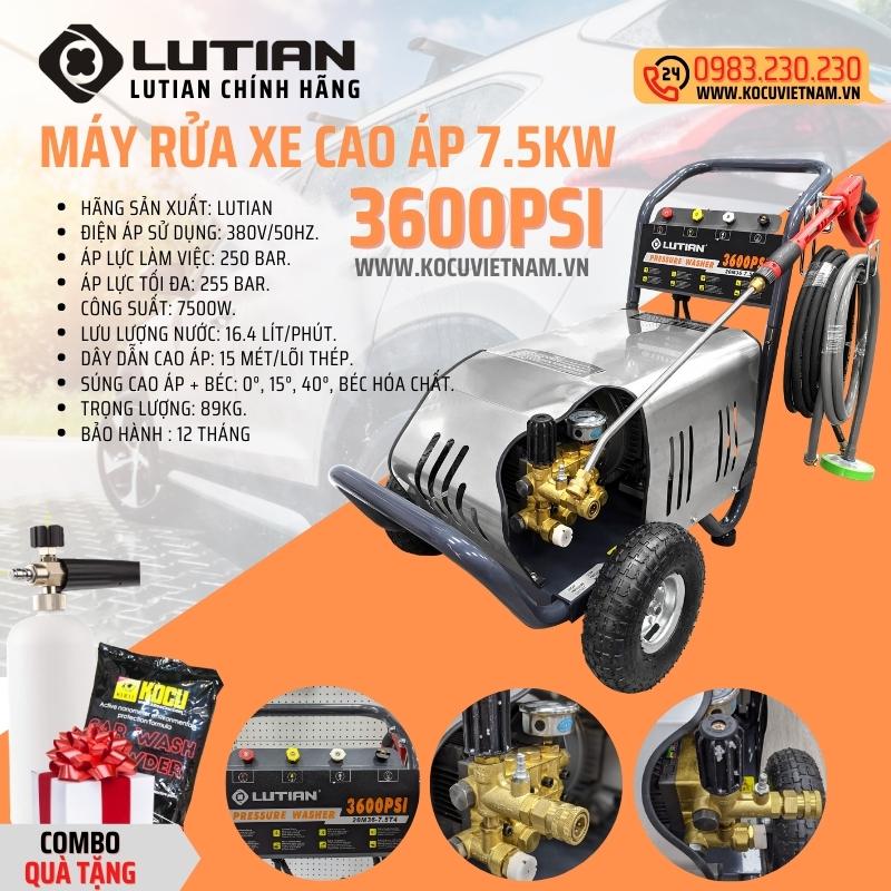 Máy rửa xe cao áp Lutian 20M36-7.5T4 7.5KW 3600PSI 3 3600psi