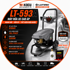 Máy Rửa Xe Cao Áp LUTIAN LT-593A 2200W – Dòng Bán Chuyên Nghiệp Cho Gara, Chuồng Trại, Công Ty Và Vệ Sinh Công Nghiệp Nhẹ
