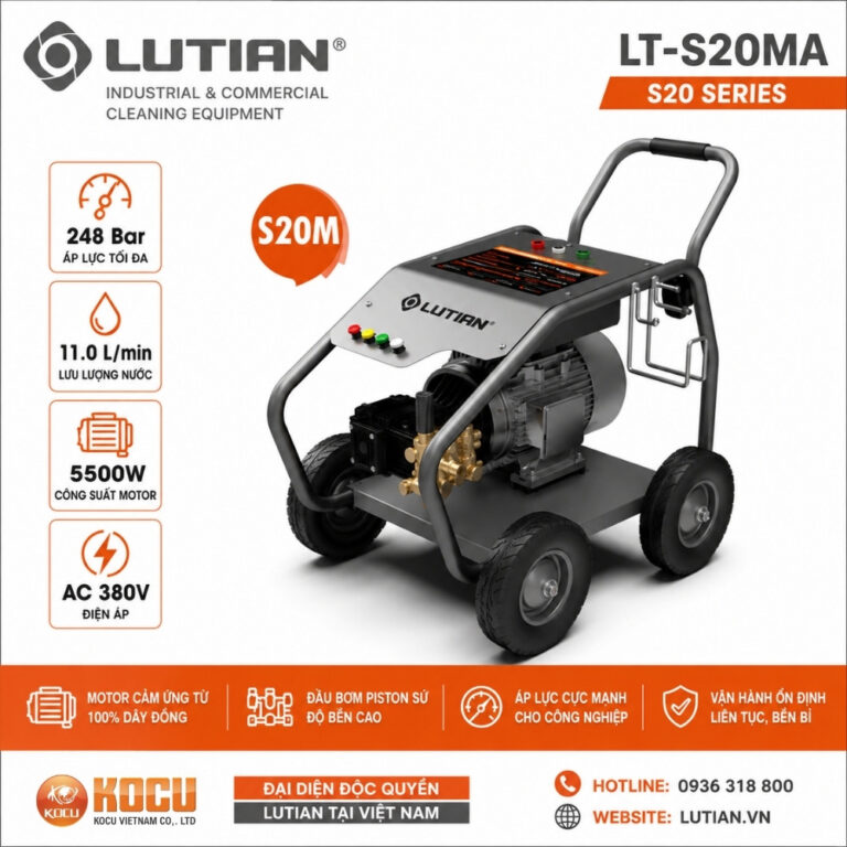 Máy Rửa Xe Công Nghiệp Lutian LT-S20MA 5.5KW 380V | 3600PSI Lutian Chính Hãng