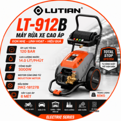 Máy Rửa Xe Cao Áp LUTIAN LT-912B 3000W 120 Bar – Giải Pháp Kinh Tế Cho Tiệm Rửa Xe Máy Chuyên Nghiệp