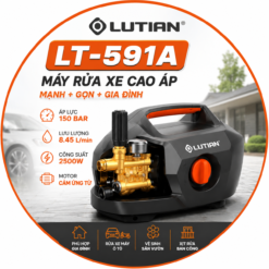 Máy Rửa Xe Lutian LT-591A 2500W 150 Bar – Máy Xịt Rửa Cao Áp Gia Đình Cao Cấp Cho Xe Máy, Ô Tô Và Sân Vườn