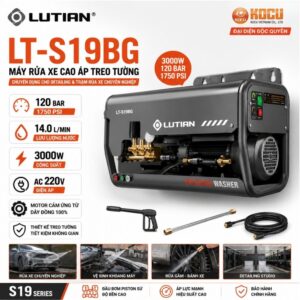 Máy Rửa Xe Treo Tường LUTIAN LT-S19BG 3000W 120 Bar Chính Hãng Cho Detailing Chuyên Nghiệp