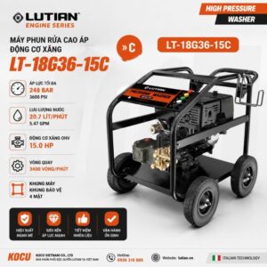 Máy Phun Rửa Cao Áp Chạy Xăng Lutian LT-18G36-15C (15HP / 248Bar) Chính Hãng