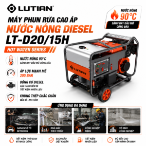 Máy Phun Rửa Cao Áp Nước Nóng Diesel LUTIAN LT-D20/15H – Giải Pháp Vệ Sinh Cơ Động Công Trường Hạng Nặng