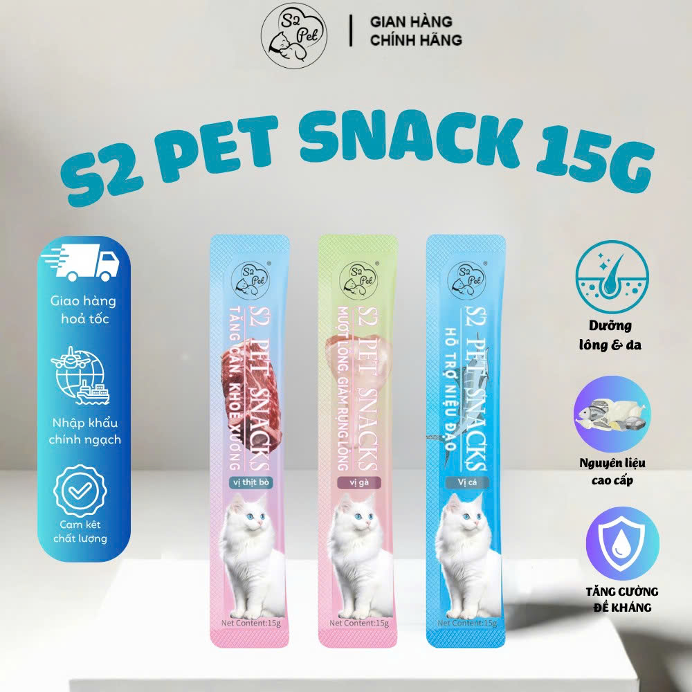 S2 PET Pate Cho Mèo 15G – Thơm Ngon, Bổ Dưỡng, Tiện Lợi Mỗi Ngày S2 PET Pate Cho Mèo 15G – Thơm Ngon, Bổ Dưỡng, Tiện Lợi Mỗi Ngày