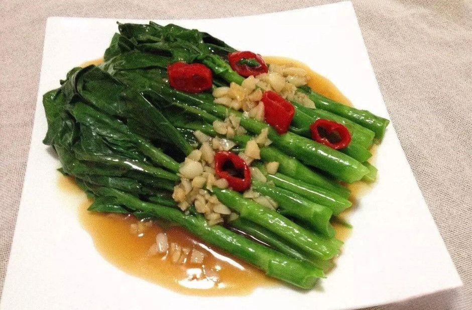 蒜炒青白菜 1 cai lan xao toi