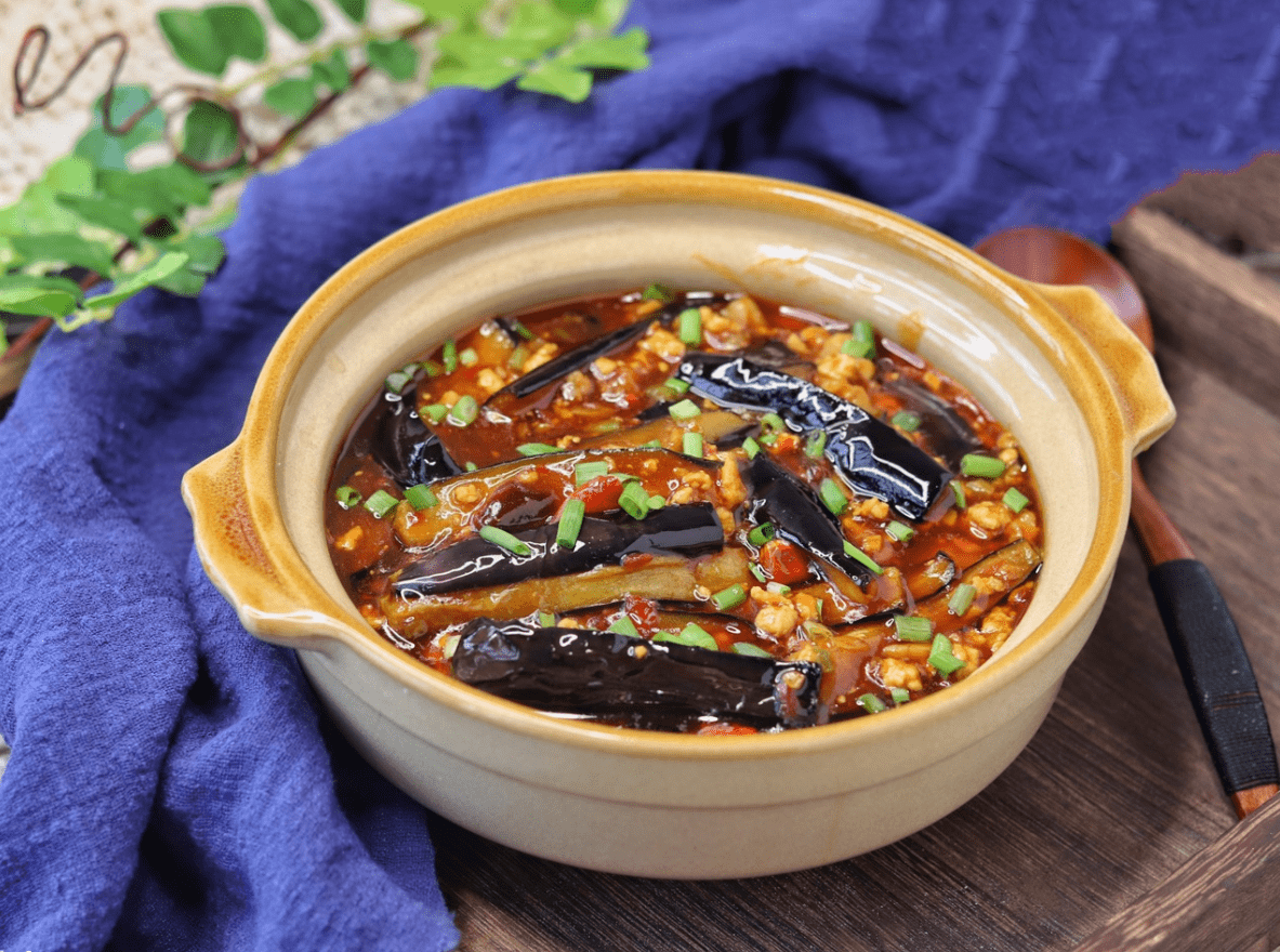 Eggplant Tofu with Spicy Sauce 1 dau phu ca tim sot cay