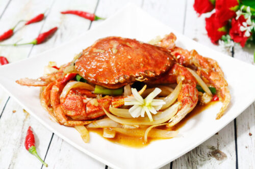 Ghẹ xào hành gừng
