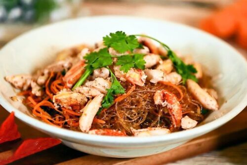 Ghẹ xào miến