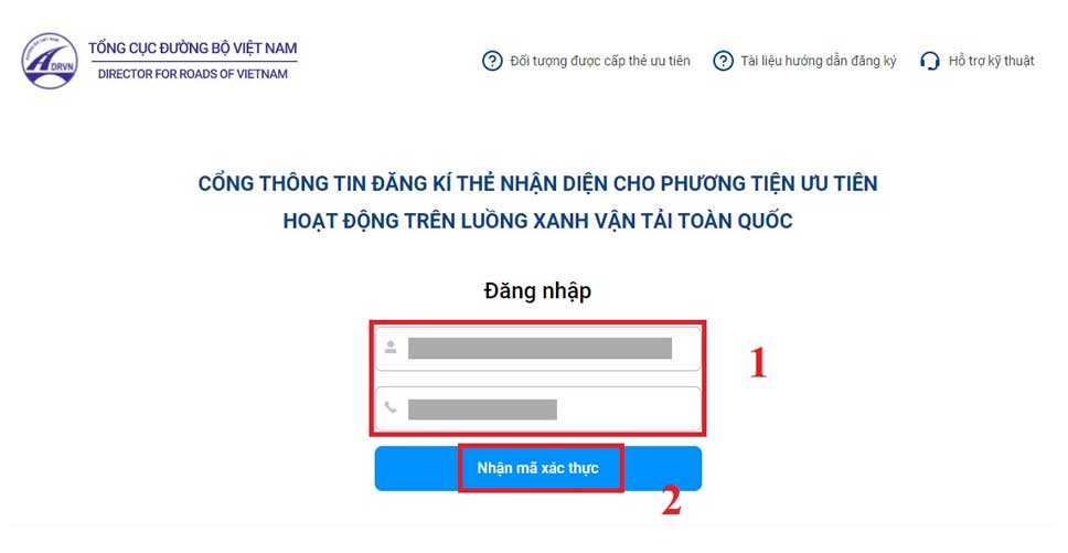 Hướng dẫn đăng ký luồng xanh online cho xe tải từ A – Z 3 Website của tổng cục đường bộ