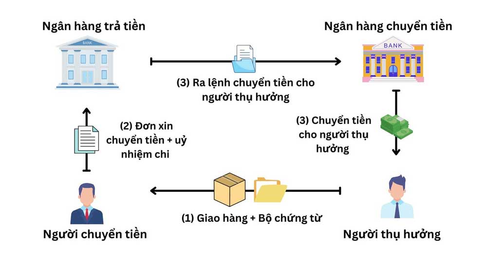Thanh toán TT là gì? Quy trình thanh toán TT trong xuất nhập khẩu 3 Các bên tham gia thanh toán TT