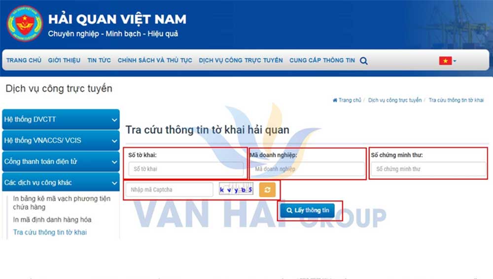 Tờ khai hải quan là gì? Hướng dẫn ghi và những điều cần biết 4 Hướng dẫn tra cứu tờ khai hải quan