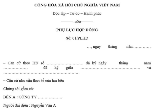 Phụ lục hợp đồng