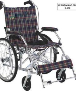 Xe lăn hợp kim nhôm Lucass X63 hoặc X63L kẻ