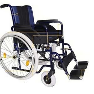 Xe lăn Bỉ khung nhôm cao cấp Vermeiren D100
