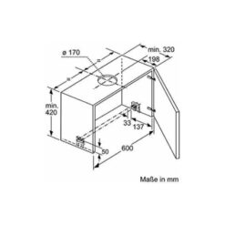 Kích thước của Máy hút mùi Bosch DHI655FX