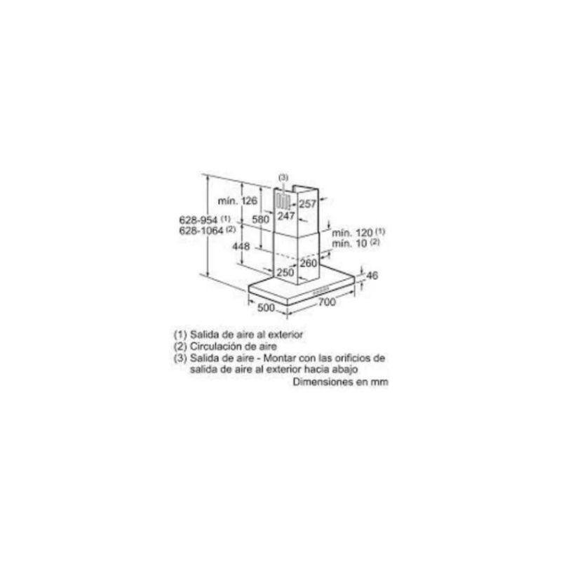 Kích thước của Máy hút mùi Bosch DWA077A50 Kích thước của Máy hút mùi Bosch DWA077A50