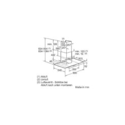 Kích thước của Máy hút mùi Bosch DWA09D650
