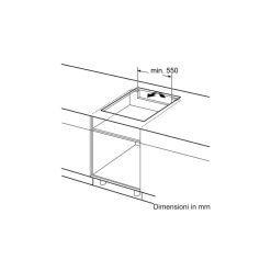 Kích thước bếp từ Bosch 4 vùng nấu PUE611BB5E lắp âm