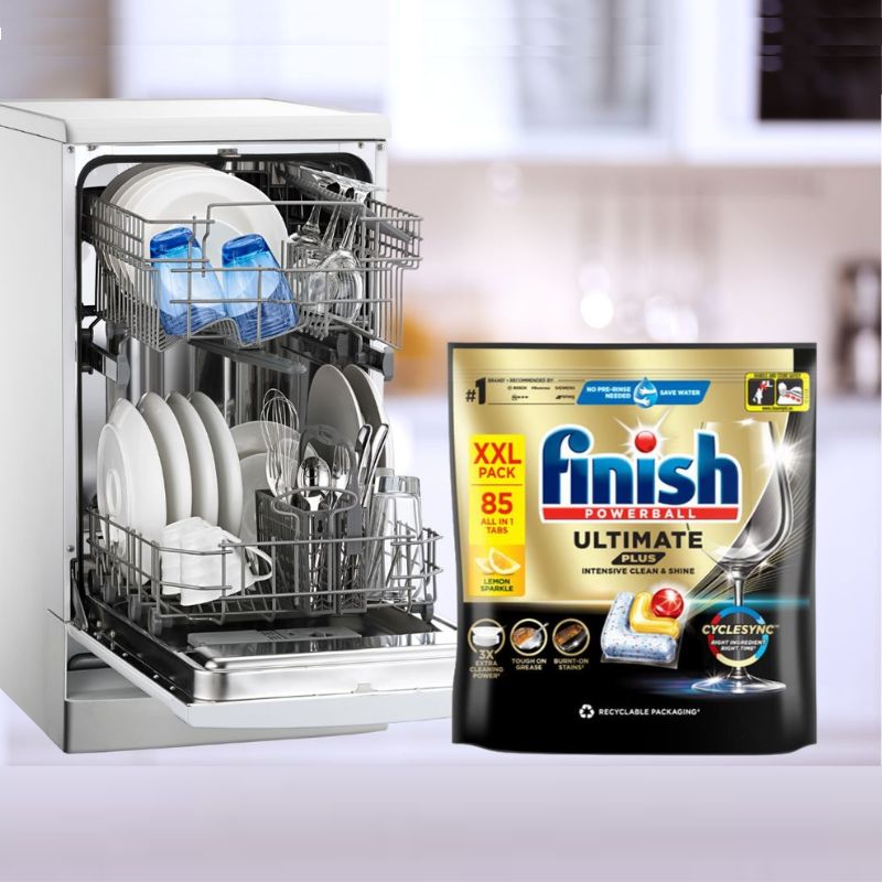 Ảnh viên rửa bát Finish Ultimate Plus túi 85 viên Ảnh viên rửa bát Finish Ultimate Plus túi 85 viên