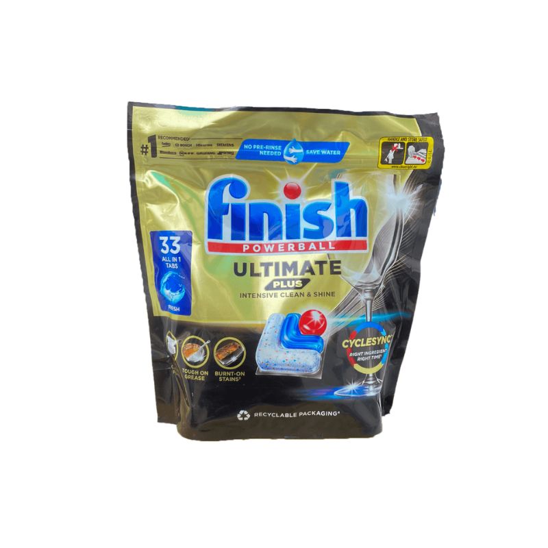 Viên rửa bát Finish Ultimate Plus túi 33 viên Viên rửa bát Finish Ultimate Plus túi 33 viên