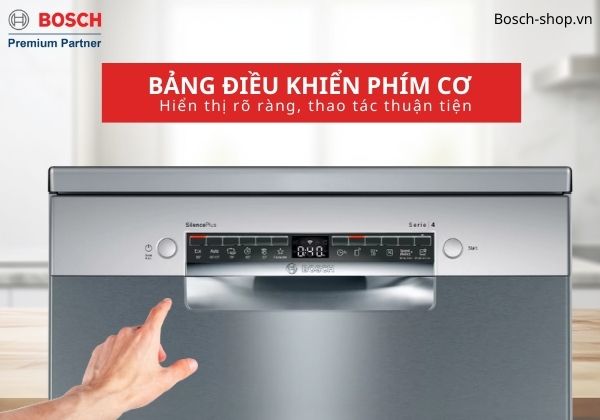 Máy rửa bát Bosch SMS4EVI14E bảng điều khiển hiện đại