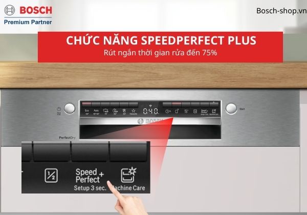 SMI6YCS02E chức năng SpeedPerfect Plus rút ngắn thời gian rửa