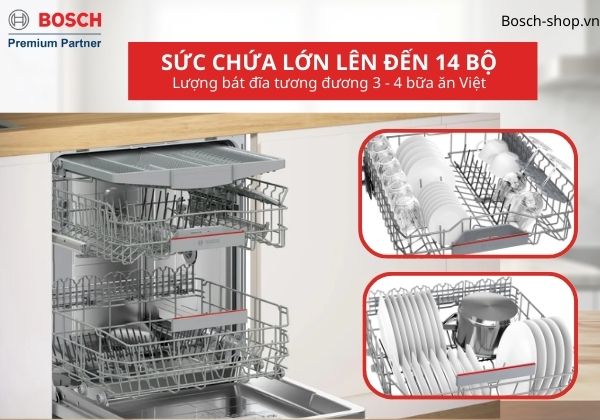 SMI6YCS02E sức chứa lớn lên đến 14 bộ