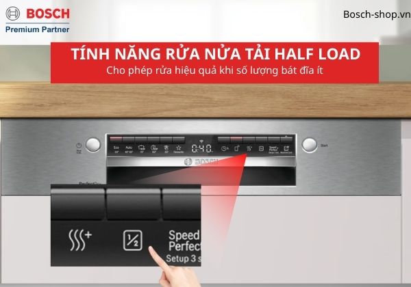 SMI6YCS02E tính năng rửa nửa tải Half Load