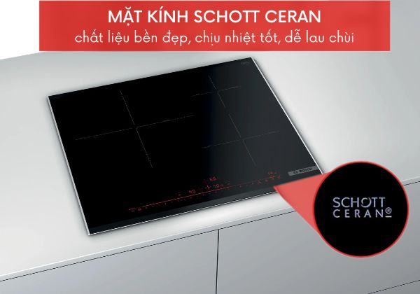 Bếp từ Bosch PID675DC1E mặt kính schott ceran