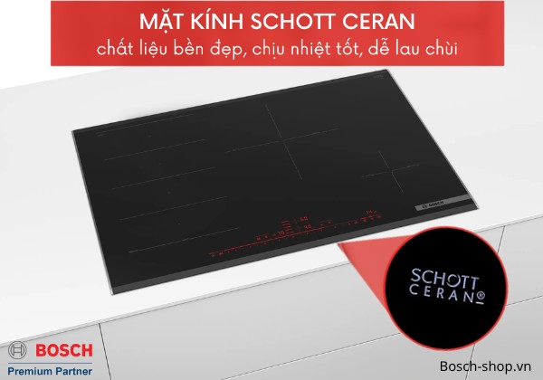 Bếp từ Bosch PXE875DC1E mặt kính schott ceran