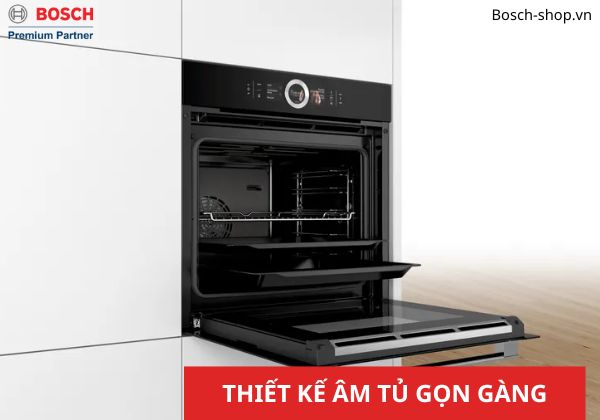 Lò nướng kèm hấp Bosch HSG636BB1 thiết kế âm tủ