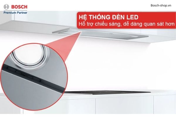 Máy hút mùi Bosch DHL885C Hệ thống đèn LED chiếu sáng