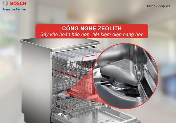 Máy rửa bát Bosch SMS6ZCI16 Công nghệ Zeolith