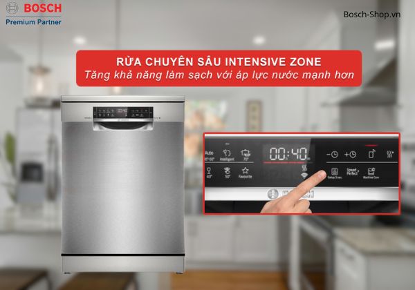 Máy rửa bát Bosch SMS6ZCI16 IntensiveZone & Extra Clean Zone