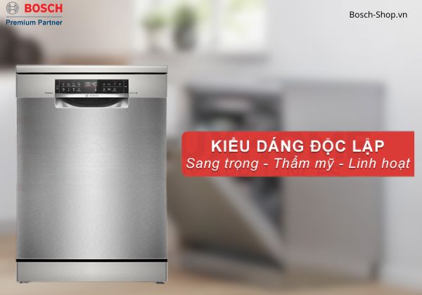 Máy rửa bát Bosch SMS6ZCI16 Thiết kế độc lập linh hoạt