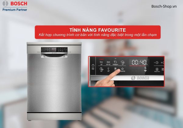Máy rửa bát Bosch SMS6ZCI16 Tính năng Favourite