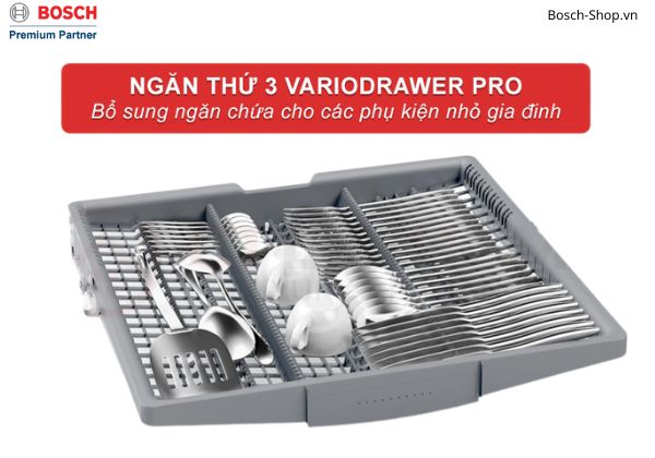 Máy rửa bát Bosch SMS6ZCI16 giàn thứ 3 Vario Schublade