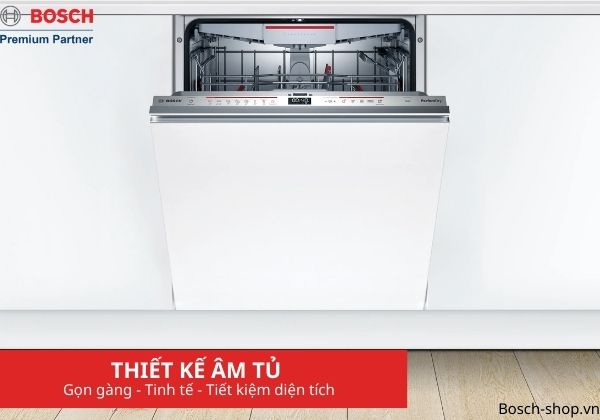 Máy rửa bát Bosch SMV6ZCX42E thiết kế âm tủ