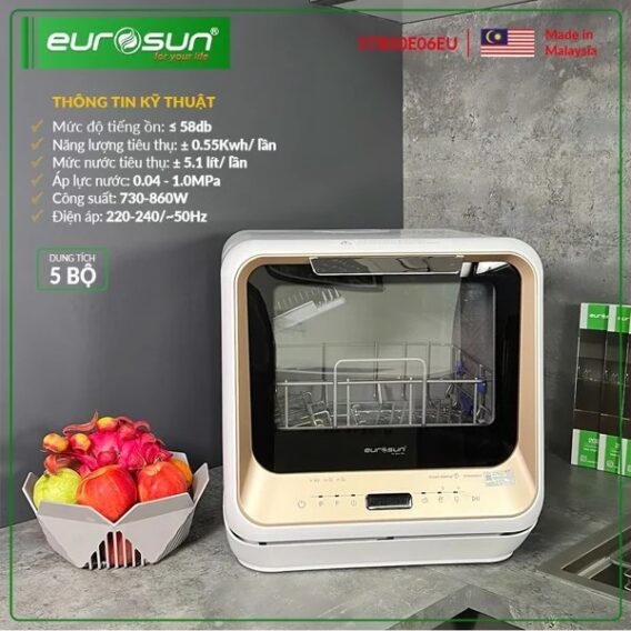 Có nên mua máy rửa bát mini Eurosun STB50E06EU không?