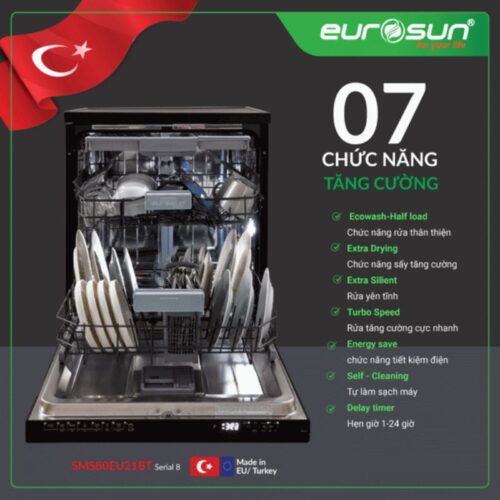 Máy rửa bát Eurosun SMS80EU21BT